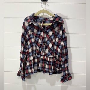 Free People Multicolor Plaid Shirt
